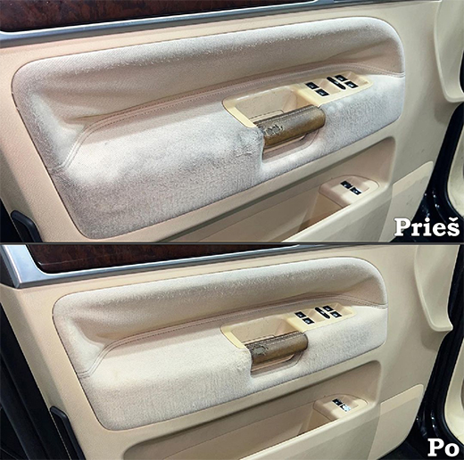 automobilio duru valymas