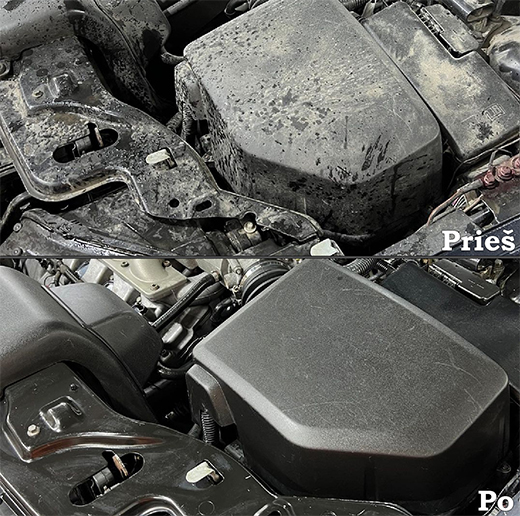 variklio plovimas is virsaus